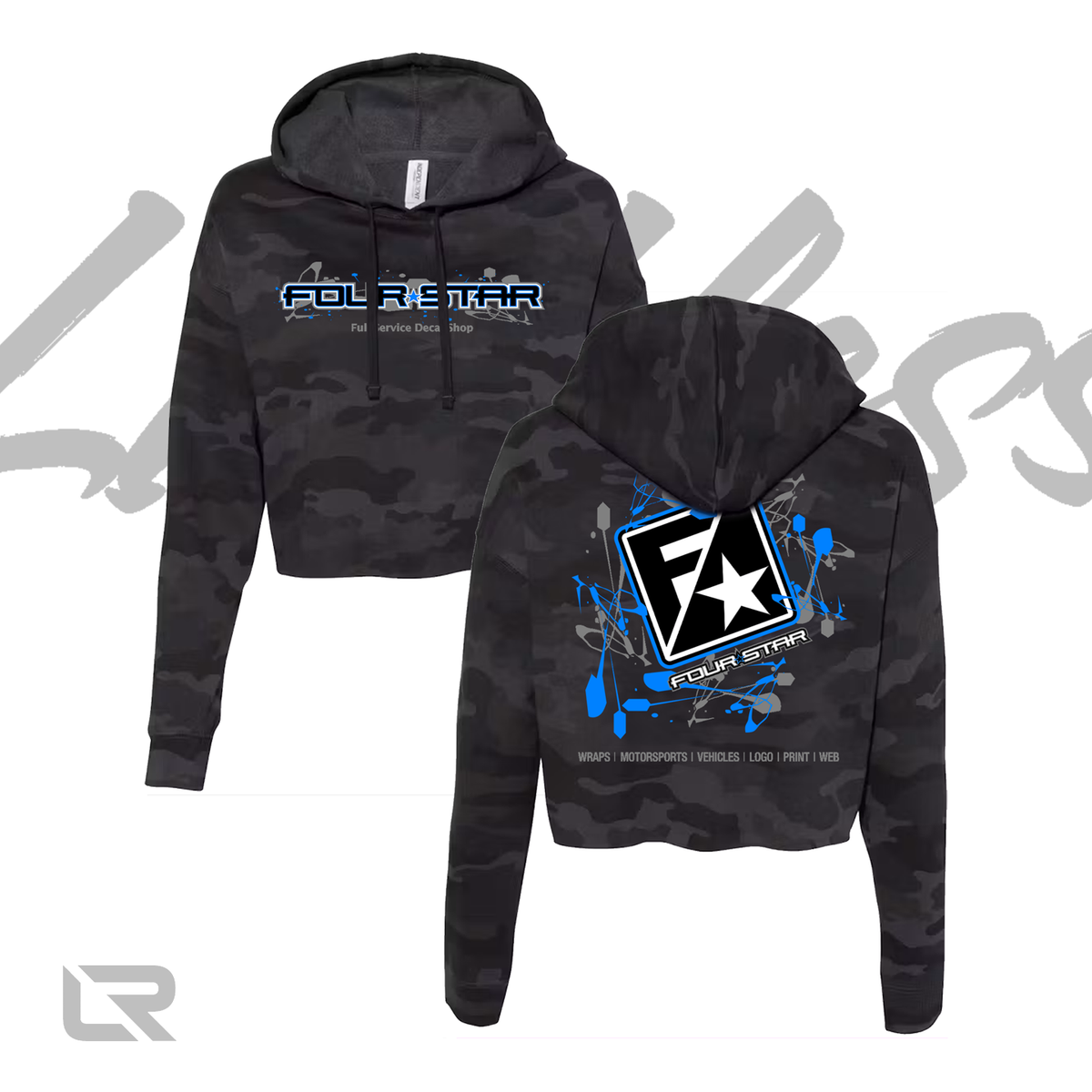 4Star Paint Splatter Women's Cropped Hoodie
