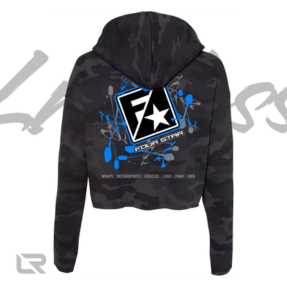 4Star Paint Splatter Women's Cropped Hoodie
