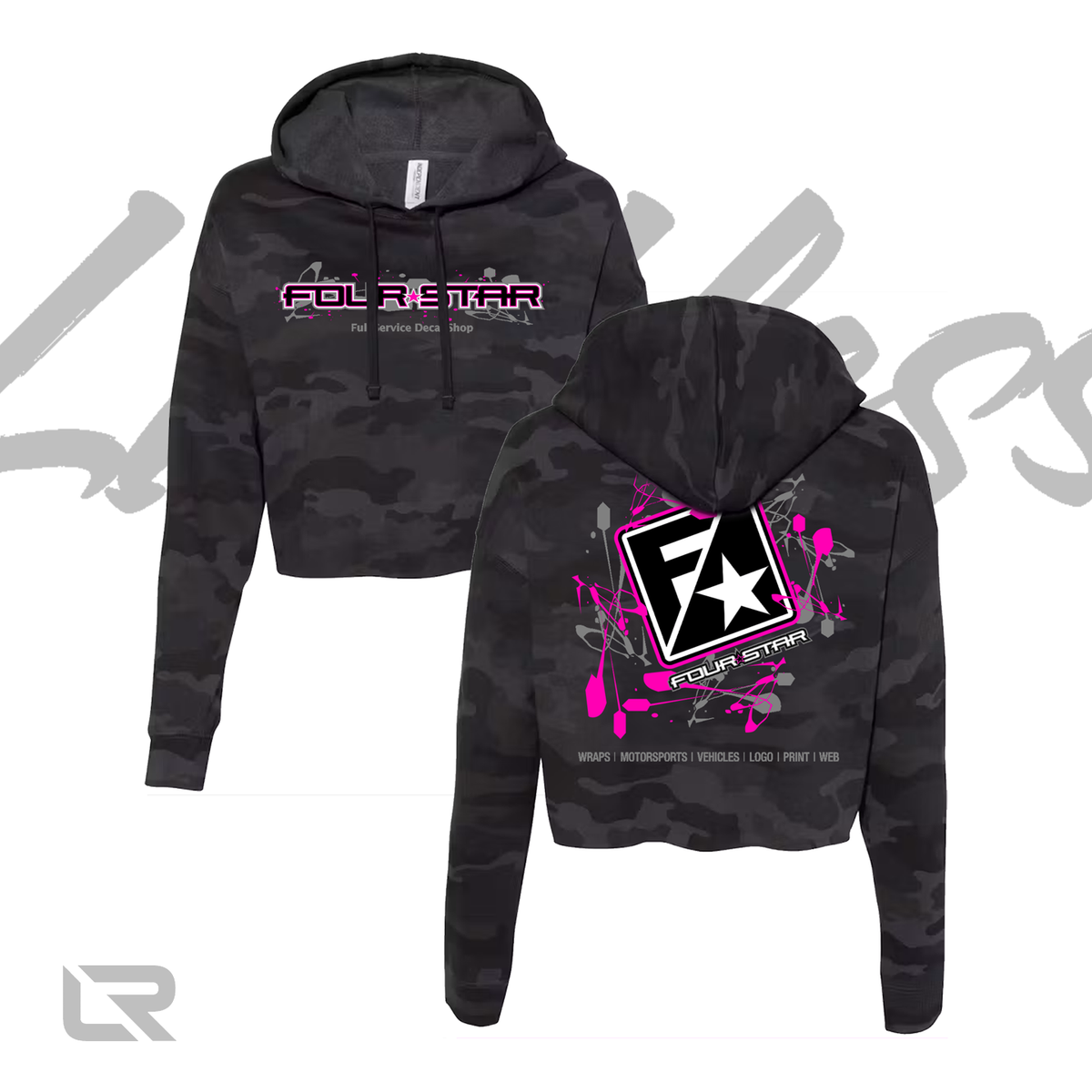4Star Paint Splatter Women's Cropped Hoodie