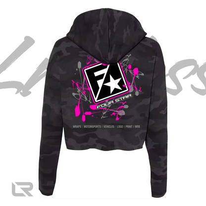 4Star Paint Splatter Women's Cropped Hoodie